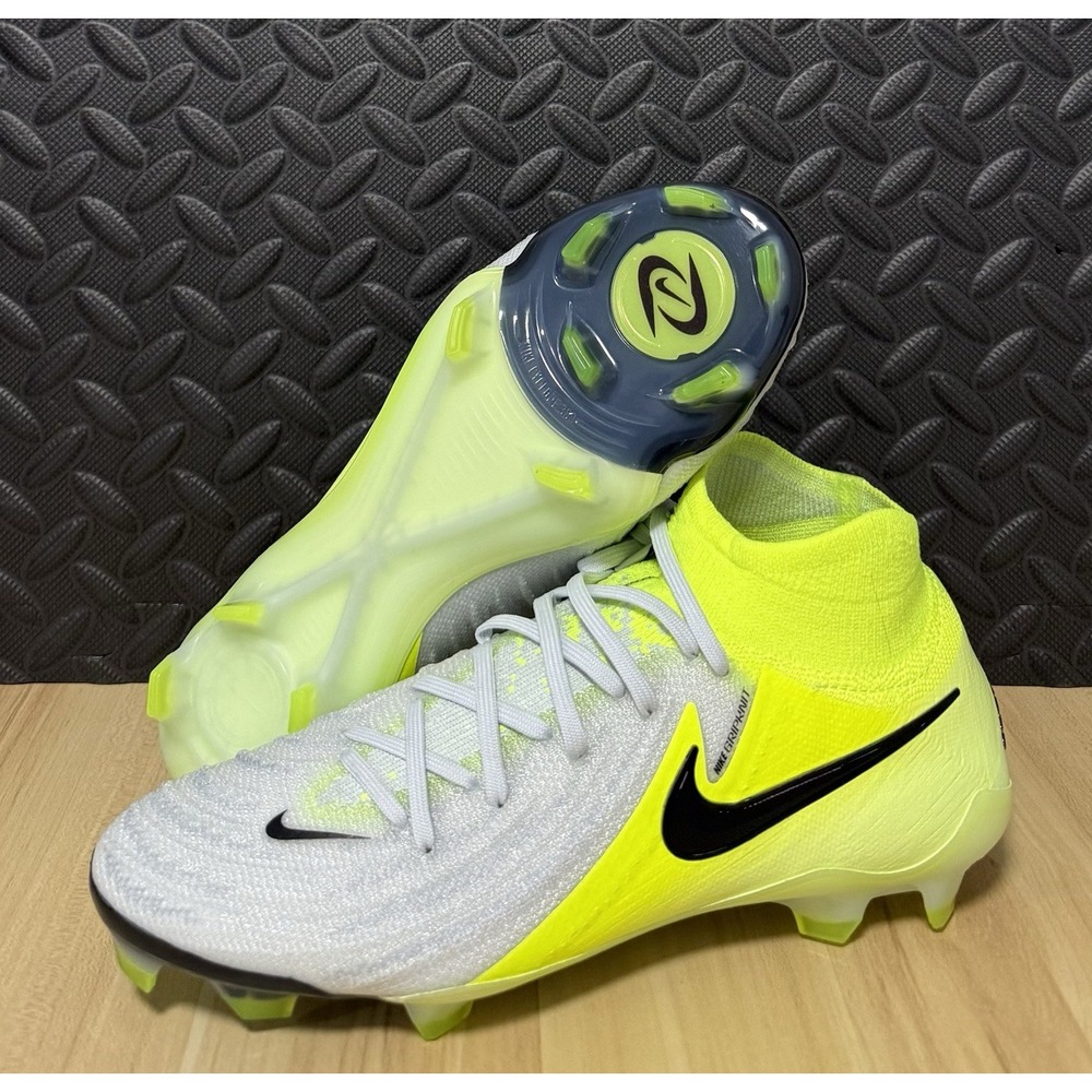 Nike Phantom Luna II Elite FG Soccer FJ2572-003 Volt Metallic Silver Mens Size 7